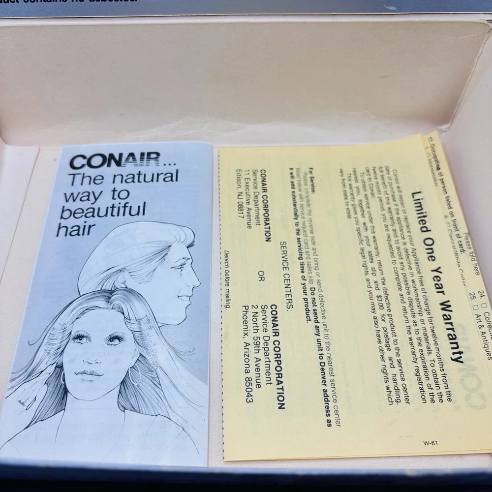 Vintage‎ Conair Styler 1250 Attachments & Box ONLY Hair Dryer Not Included READ
